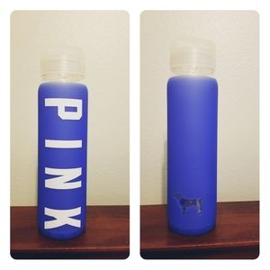 VS PINK Glass Bottle with silicone sleeve